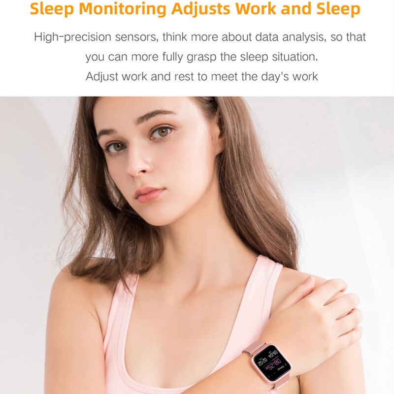 P80 hommes Smartwatch montre intelligente femmes IP68 étanche fréquence cardiaque pression artérielle pour IPhone Samsung Huawei