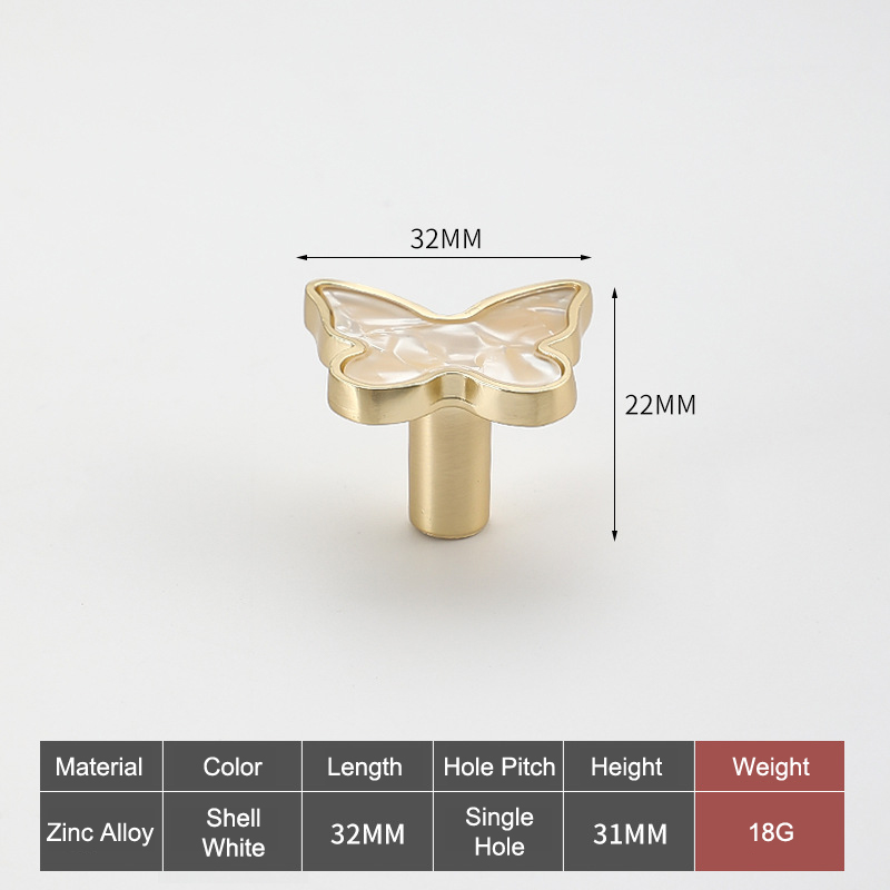 Manijas para cajones, muebles de armario, manijas de cocina para perilla de gabinete, puerta, cajón, muebles, manija en forma de mariposa: Negro