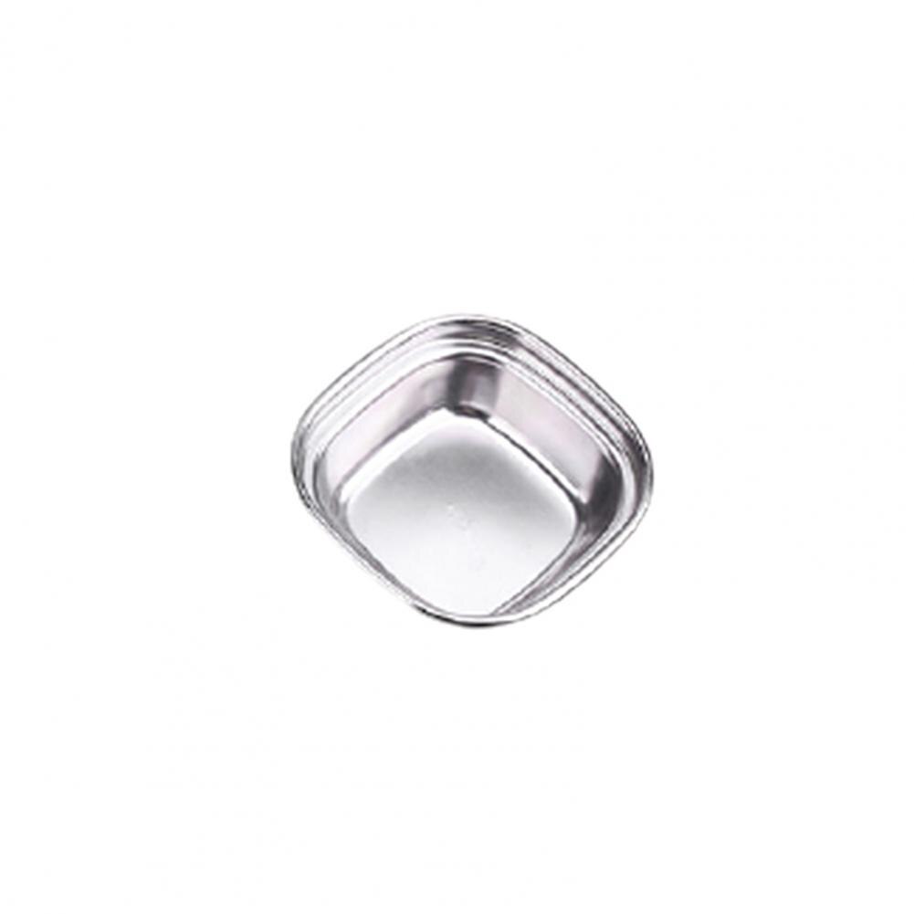 Disque de trempage pour Barbecue en acier inoxydable, assiette à Sauce, plat d&#39;assaisonnement, outil de cuisine: Silver 1 Grid