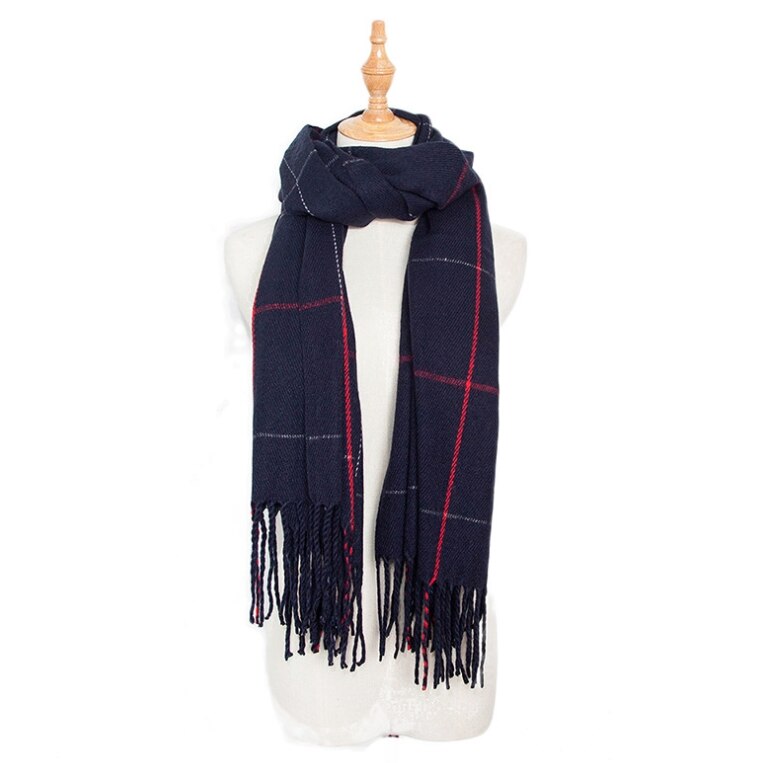 Herfst/winter effen sjaal sjaals dames dikke kwastjes sjaal 030