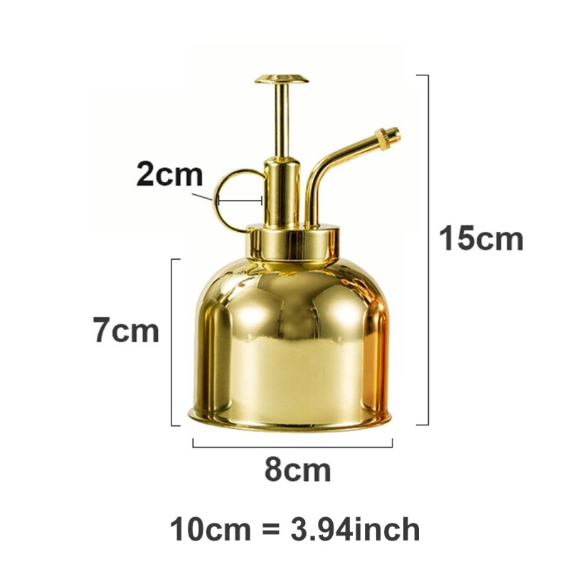 Watering Spray Bottle Stainless Steel Misting Can Garden Plant Tool Sprink Pot B85C