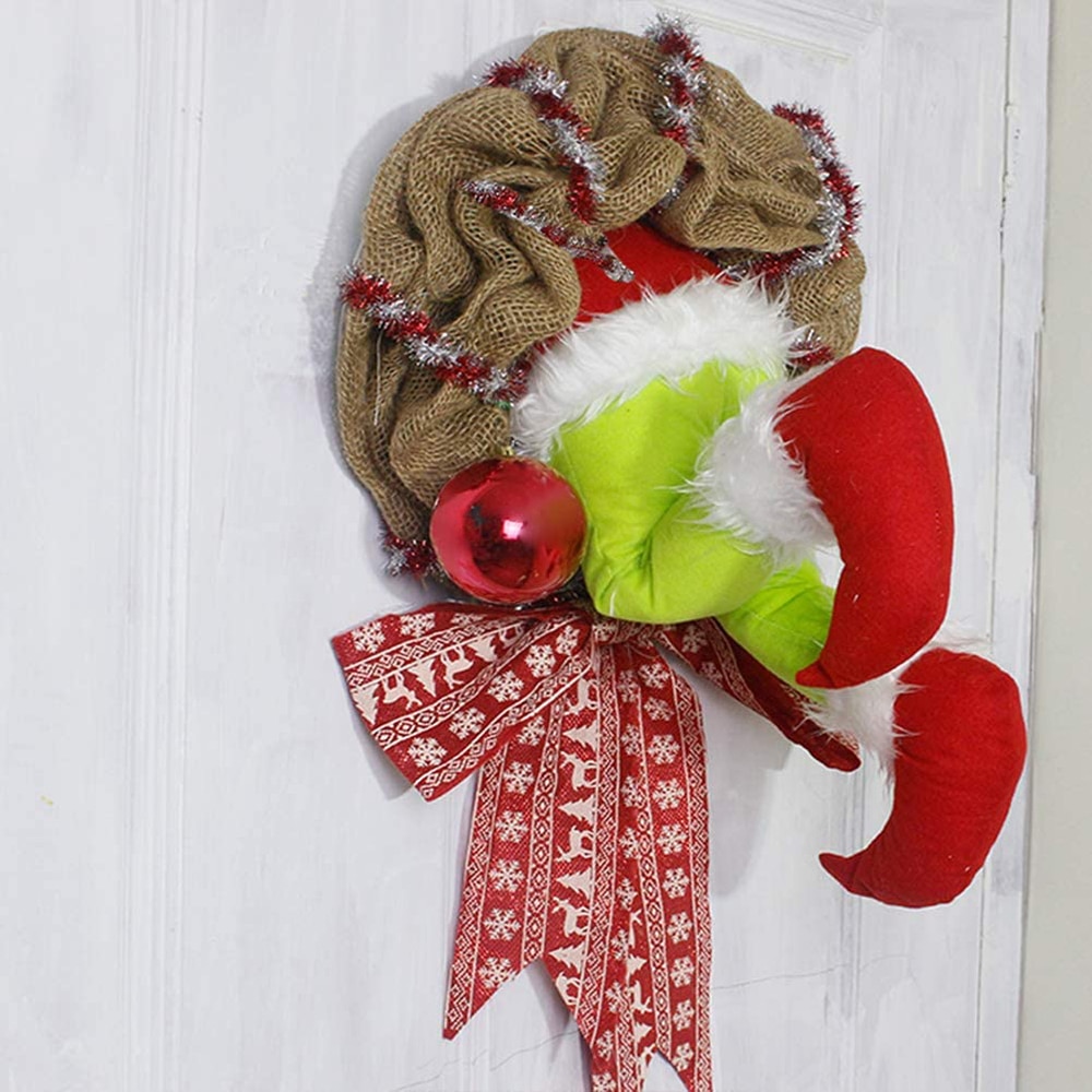 Kerstman Pop Hanger Kerst Guirlande Kerstversiering Prachtige Kerstman Krans Voor Woonkamer Raam