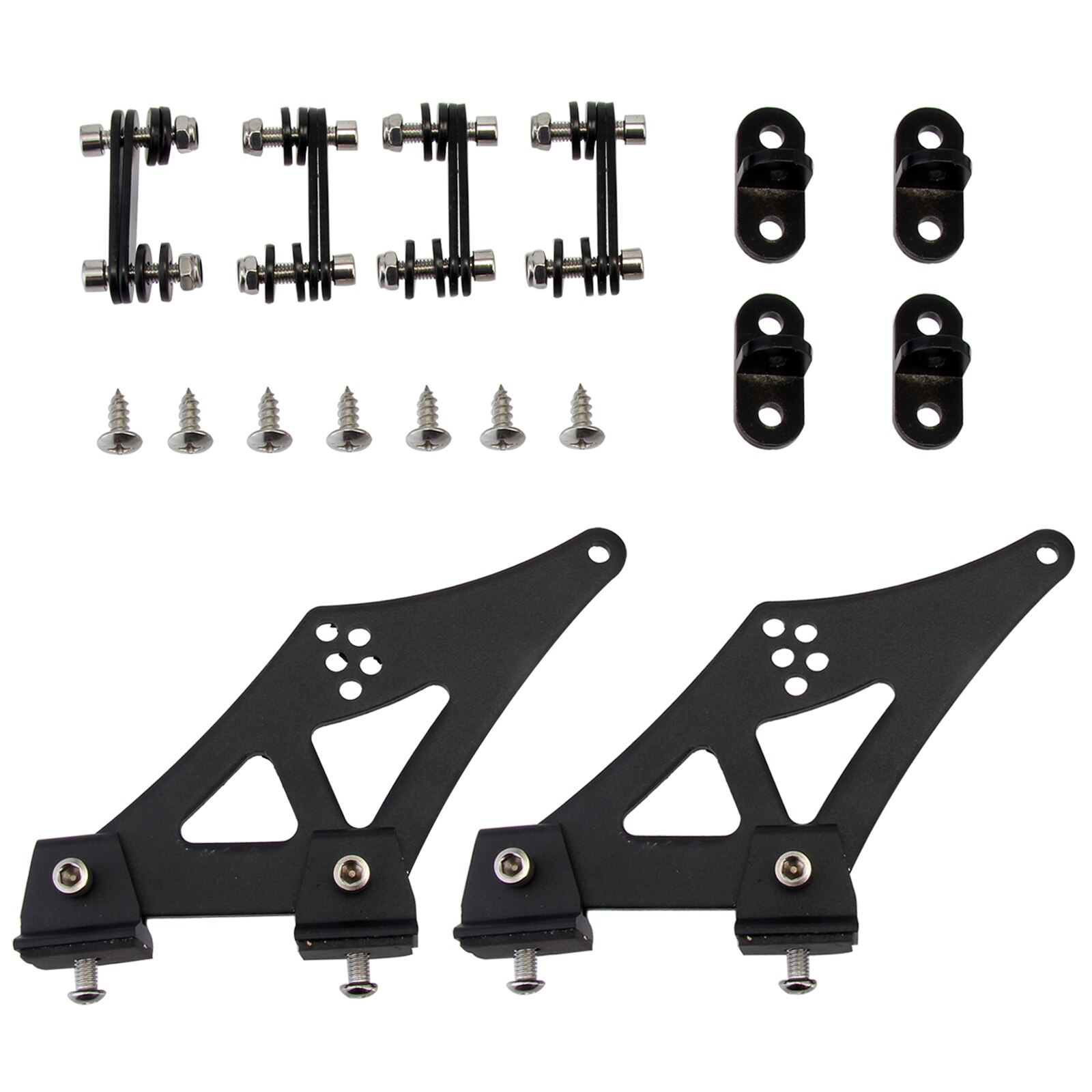 5" Universal Car Rear GT Wing Racing Spoiler Bracket Tripod Drilling Lightweight Aluminum Adjustable D10