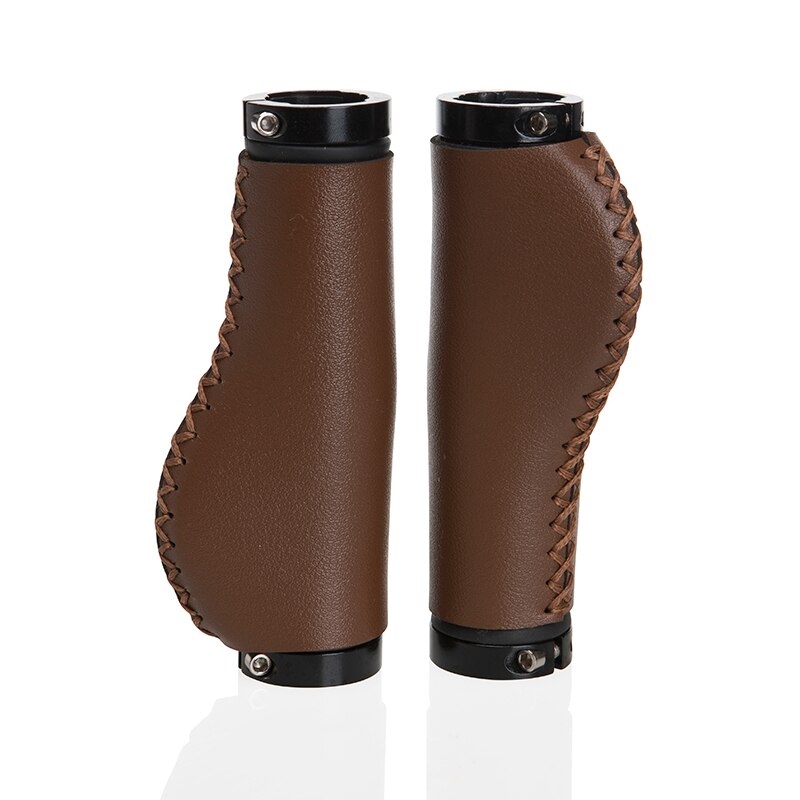 CXWXC Ergonomische MTB Griffe Anti-slip Fahrrad Gummi Lenker Grip Radfahren Stoßfest Comfort Bike Griff Griffe mit Bar End kappe: D Brown Bike Grips