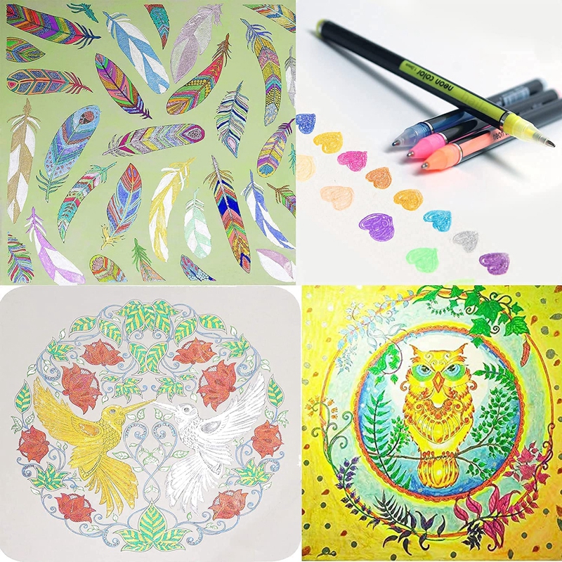 Bolígrafos de Gel de colores brillantes metálicos para la escuela, oficina, libro para colorear para adultos, diarios, marcadores artísticos de dibujo, bolígrafo de , 12/24 Uds.