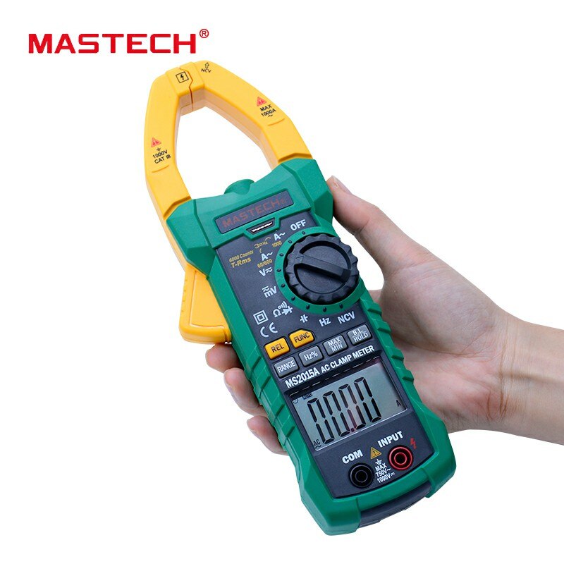 MASTECH MS2015A 1000A AC Current Clamp Meter AC DC Voltage Meter True RMS Digital Multimeter Frequency Capacitance Tester NCV