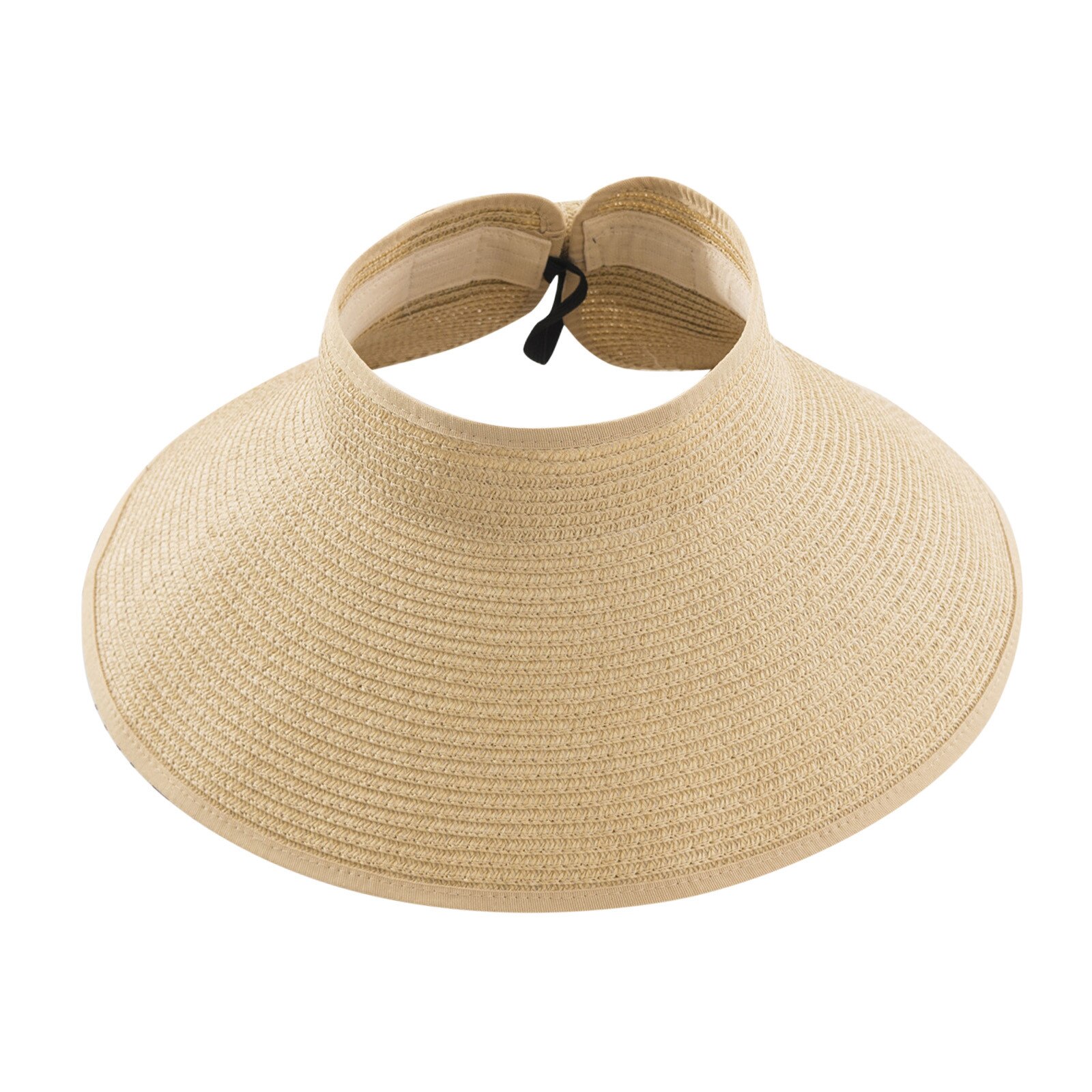 Chapeau de soleil à visière pour femmes, couvre-chef d'extérieur pliable, à Large bord, Protection UV, pour la plage, , d25: A