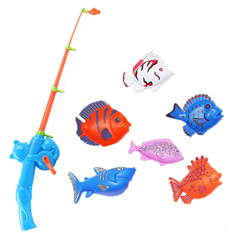 Poolfiskeri badeværelseslegetøj magnetisk fiskelegetøj vandspil poolspil killingfiskeri fisk baby sjovt legetøj til drenge