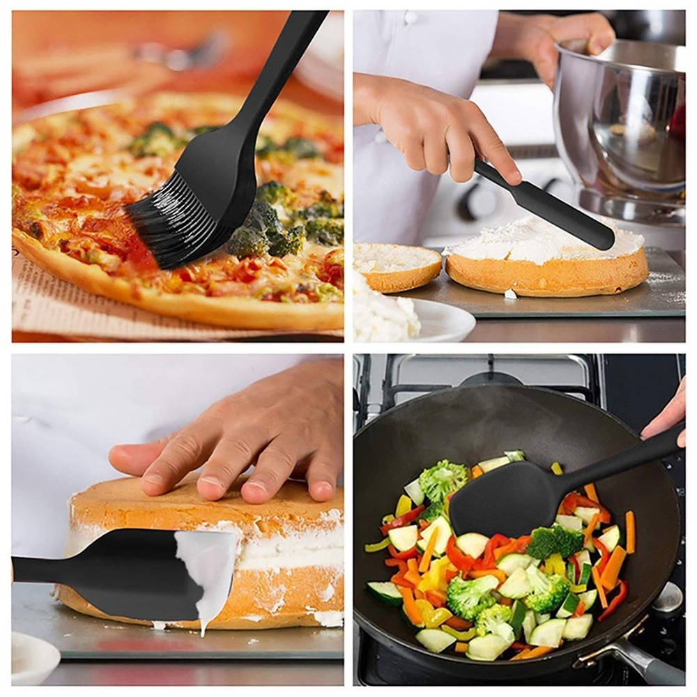 Baking Pro-Grade Silicone Spatula Set Kitchen Utensil Set Bread Cake Cooking Mixing Scraper Food Grade Seamless Heat Resistant