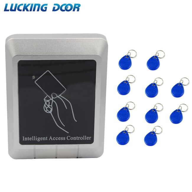 RFID Access Control System Device Machine Waterproof No Keypad 125Khz RFID Security Proximity Entry Lock Controller: AC and 10 Keys