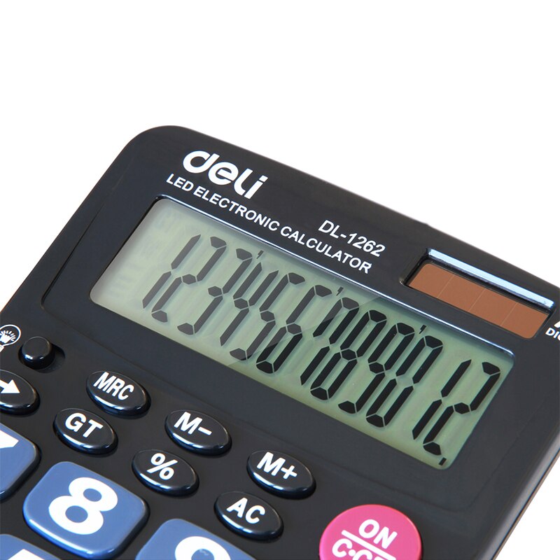 LED Elektronische Rechner Dual Solar- mit Große Anzeige Große Tasten Schreibtisch Berechnung Licht Calculadoras