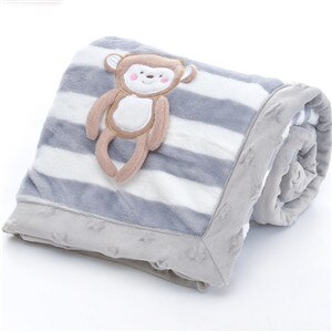 Zachte Baby Kids Konijn Flanel Deken Beddengoed Quilt Spelen Deken Handdoek Wrap: B