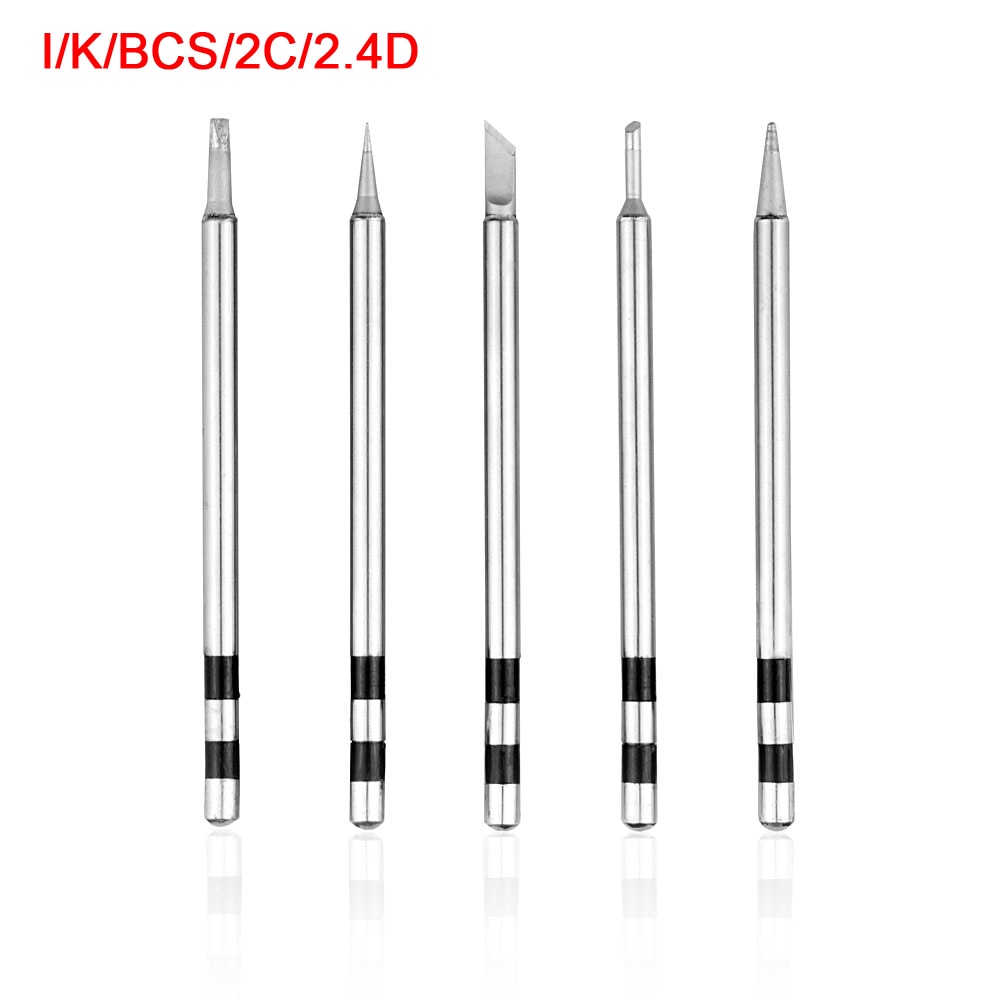 NEWACALOX USB 10W DC 5V Soldering Iron 5pc Stainless Steel Welding Tips I/K/BCS/2C/2.4D Special for PX-988USB Soldering Iron