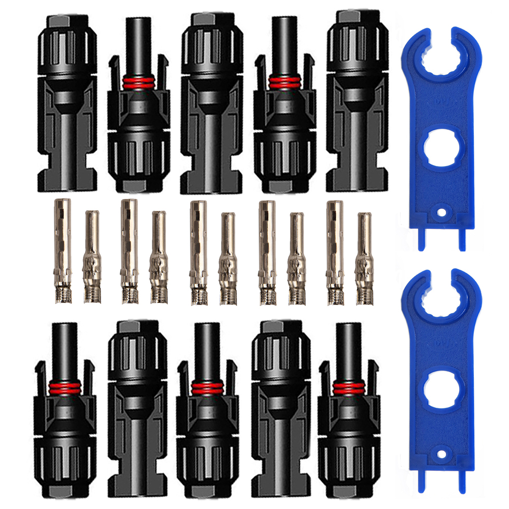 5 Pairs X Pv Connector Man Vrouw 30A 1000V Met 1 Paar Pv Spanner Zonnepaneel Tak Serie Aansluiten zonnestelsel