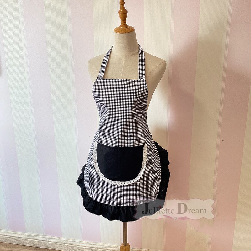 cotton cloth princess apron print floral cleaning apron kitchen aprons for women baking mats helper Sleeveless Apron