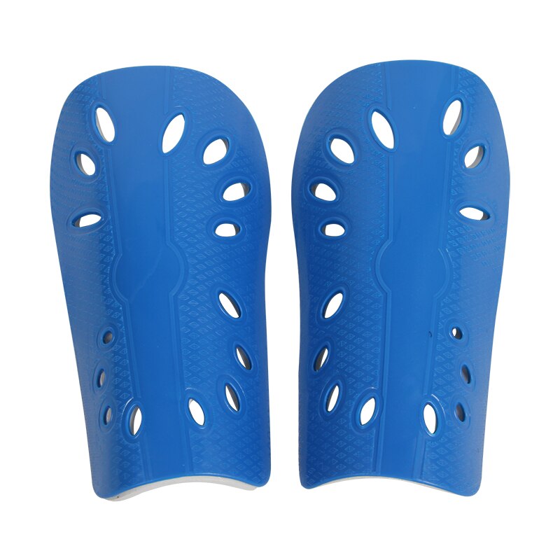 Mand fodbold benvarmere sport huller ultra light protector shinpads mandlige fodbold træning leggings board: Blå