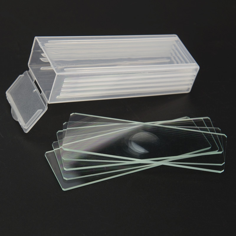 5pcs Blank Microscope Glass Slides Reusable Laboratorial Single Concave Cavity Slide 7103 Lab Consumables for Liquid Specimen