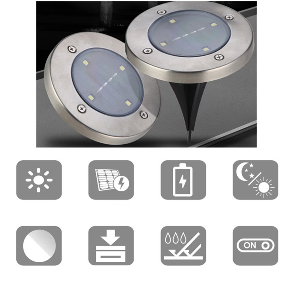 Viele LEDs Boden Licht Solar Powered Garten Landschaft Rasen Lampe Begraben Licht Im Freien Straße Treppen Decking licht Mit licht Sensor