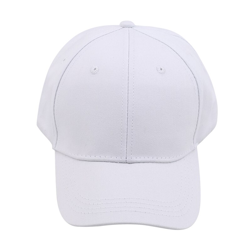 Plain Baseball Cap Women Men Caps Classic Style Hat Casual Sport Outdoor Adjustable Cap Unisex: white