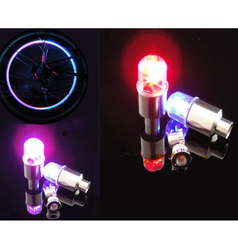2 pièces LED voiture roue lumière vélo voiture roue pneu pneu Valve tige bouchon lumière lampe ampoule décoration Auto Durable résistant à la rouille