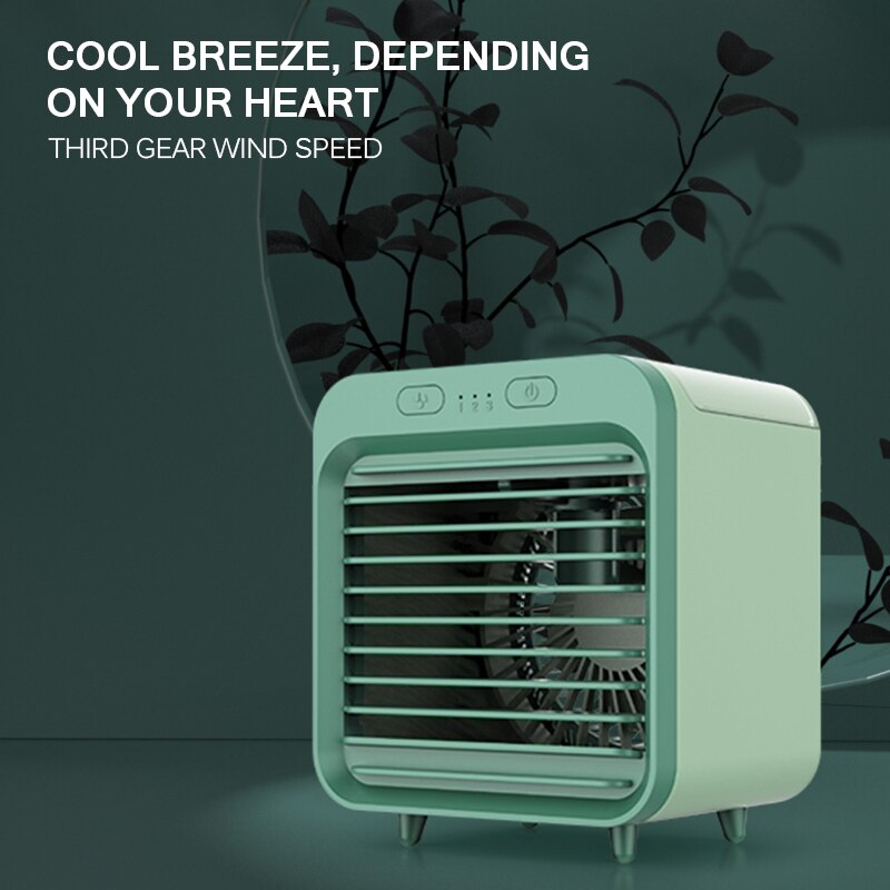 Portable USB Rechargeable Water-cooled Air Conditioner Summer Desktop Cooling Fan Air Cooler For Home Outdoor Travel