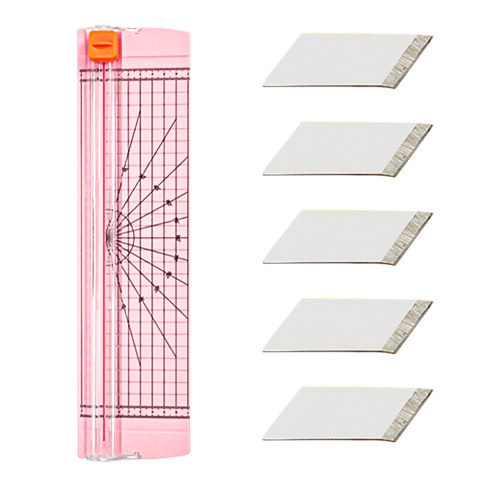 Popular A4/A5 Precision Paper Photo Trimmers Cutter Guillotine with Pull-out Ruler for Photo Labels Paper Cutting Tool: Pink