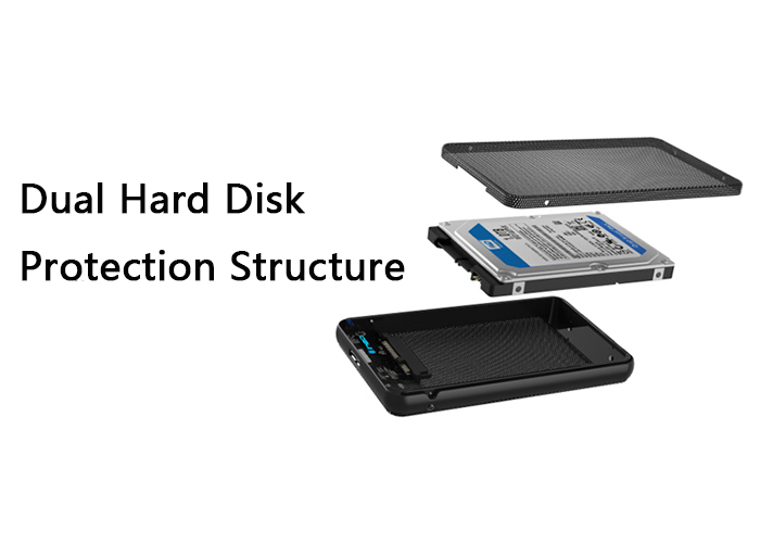 3TB High speed USB 3.0 to SATA Enclosure Storage Box for 2.5 inches Hard Disk Drive HDD SSD SATA with cable heat dissipation