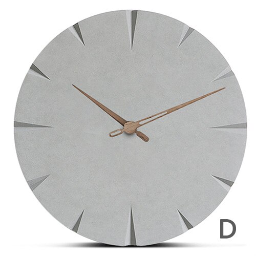 Large Wooden Wall Clock Simple Modern Nordic Silent Clocks Square MDF Wood Hanging Wall Watch Home Wall Decor 12 Inch: D