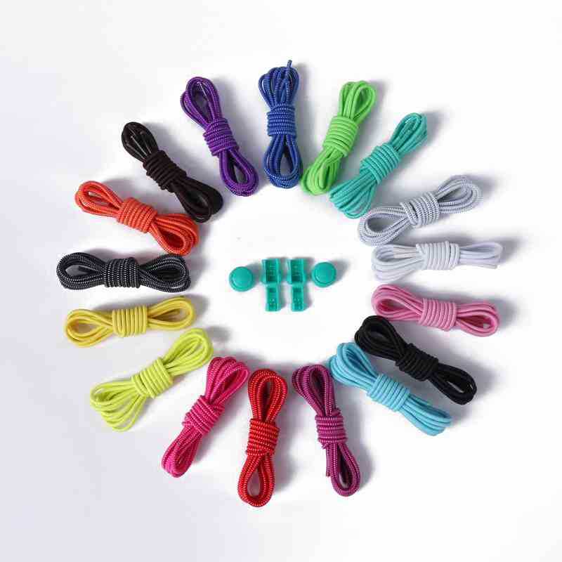Høje dovne silikone snørebånd stretch sko snørebånd elastiske snørebånd runde flere farver voksne børn diy