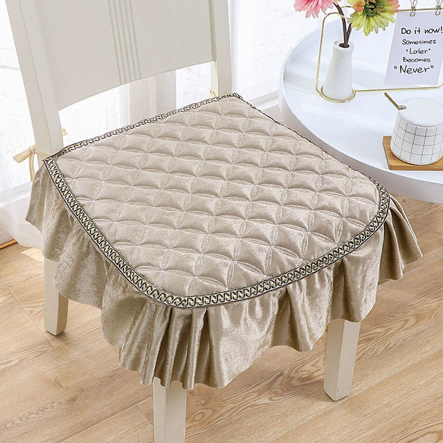 Thicken Non-slip Dining Chair Cushion Horseshoe-shaped Soft Seat Mat Restaurant Office Chair Mat Stool Pad Winter Plus Velvet: style E-1