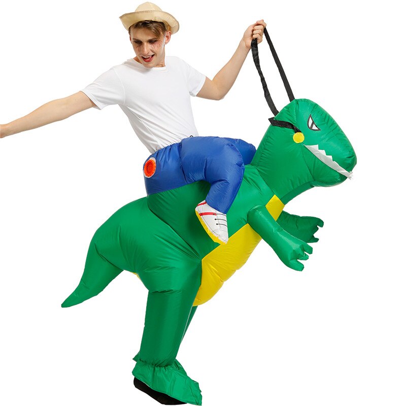 US Funny Eco-friendly Party Inflatable Three-dimensional Dinosaur Mount Child Adult Outdoor Indoor Cosplay