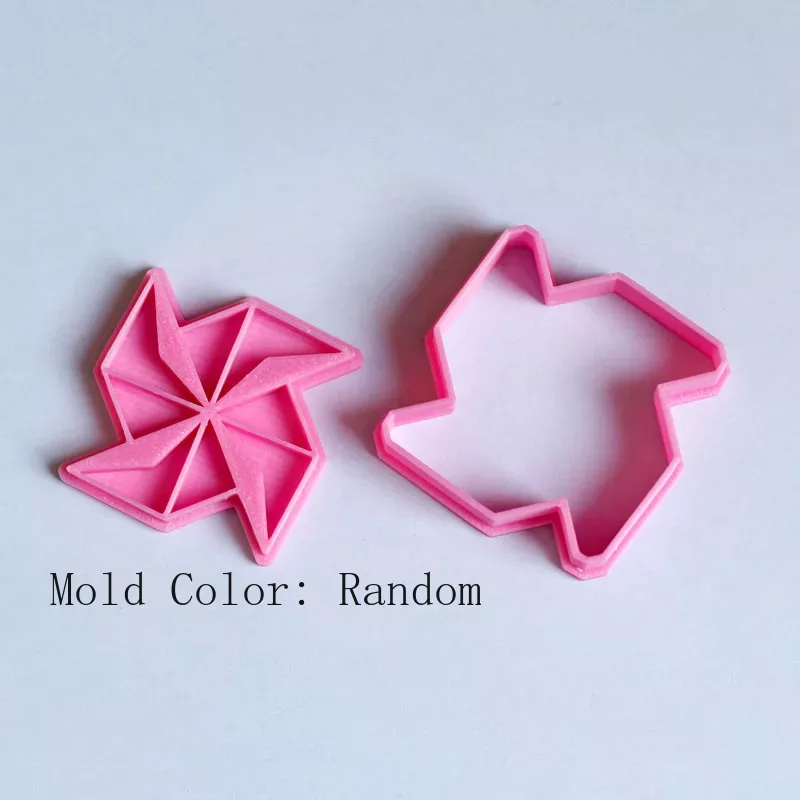 Cute Origami Baking Mold Paper Airplane Windmill Paper Boat Paper Crane Cookie Embosser Mold Plastic Fondant Biscuit Cutter Set: Chocolate