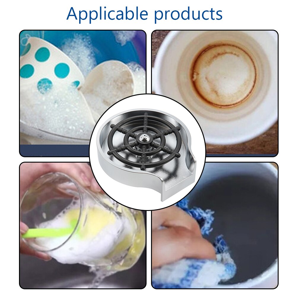 Automatic Cup Washer Faucet Glass Rinser for Kitchen Sink Glass Rinser Cleaning Sink Accessories Glass Washing Machine