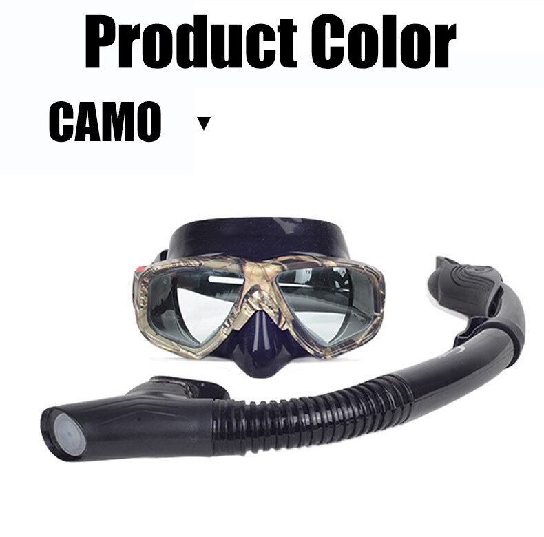 Máscaras de buceo para adultos, falda de silicona, gafas antivaho, equipo subacuático para piscina