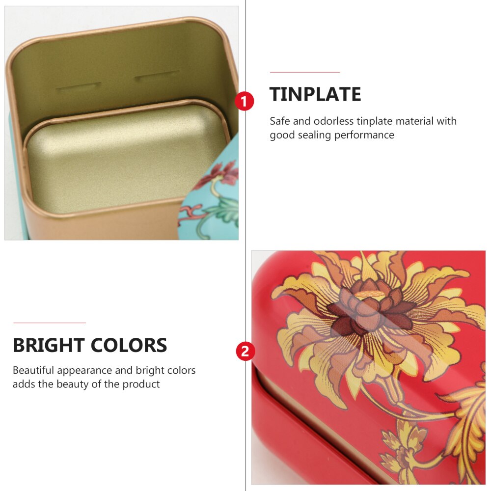 3Pcs Small Tea Cans Scented Tea Leaf Jars Green Tea Storage Container