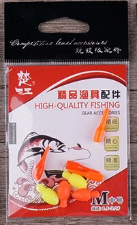 2 pacotes/lote Bóia de Pesca Deriva Cauda Visível Borracha Feijão & Conectores Ferramentas de Pesca Pesca Tackles Acessórios J301 Flotador: mixed color