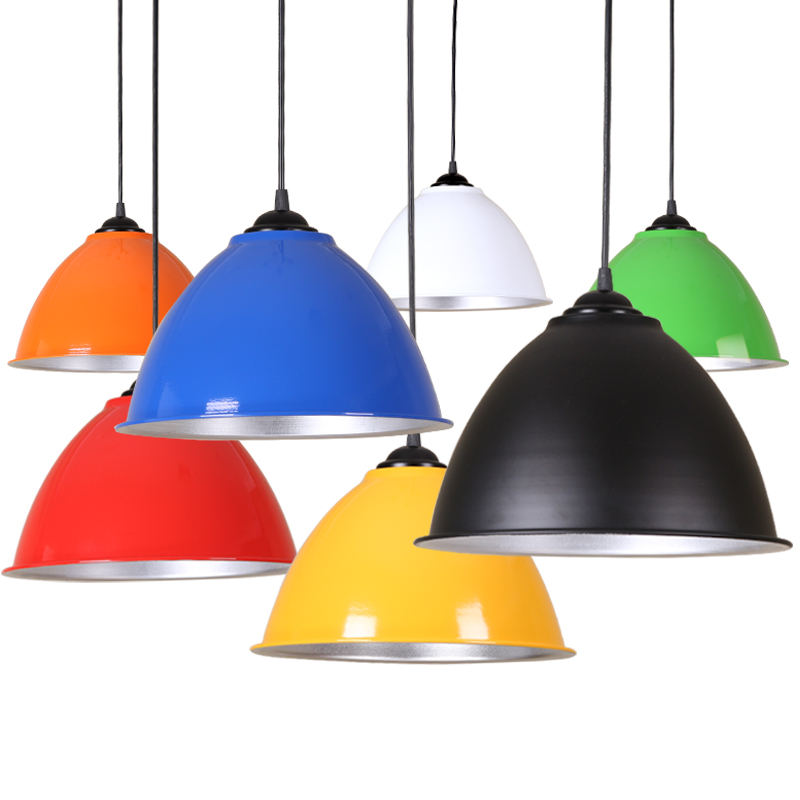 LED Hanglampen Nordic Hang Lamp Vintage Industriële Lamp Kleurrijke Aluminium Hanglamp Voor Woonkamer Keuken Bar Cafe E27