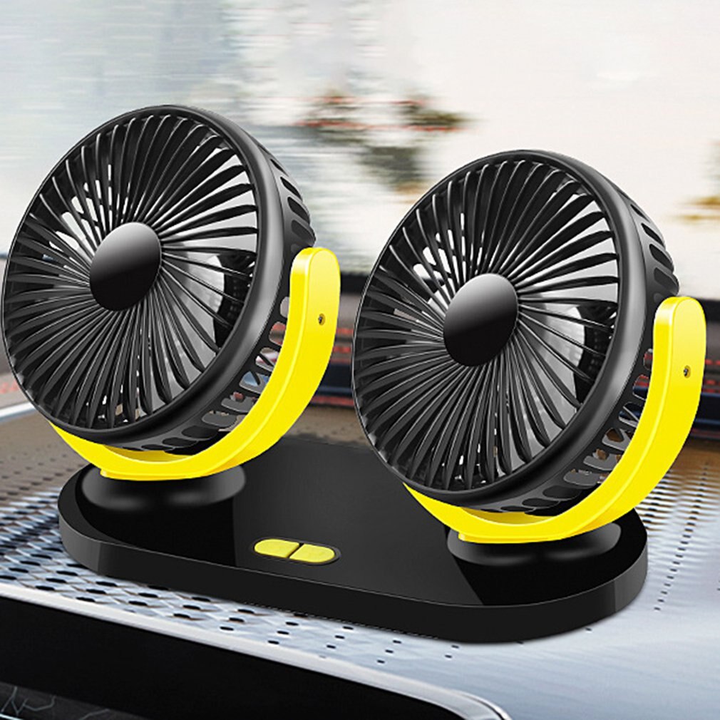 12V Usb Rechargeable Car Cooling Fan Low Noise Summer Air Conditioner 360 Degree Rotating Mini Cooling fan