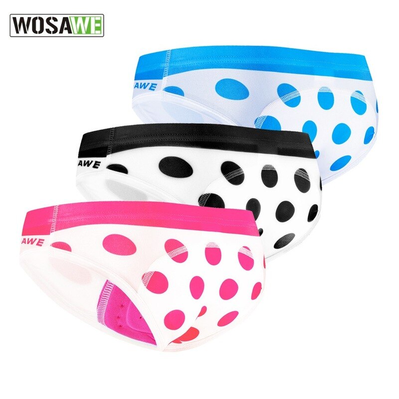 WOSAWE Road Bike Riding Underwear Bicycle Breathable Comfort Briefs Silicone Underwear Fart Cushion Women