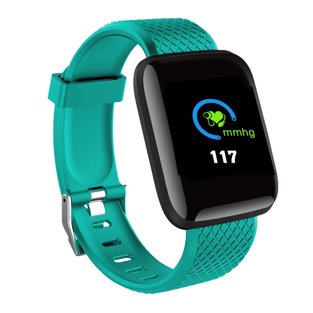 Smart armband smarthwatch män kvinnor smartband silikon sportband fitness tracker pulsmätare smart band smart whatch: Grön