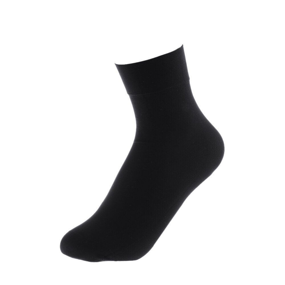 2 par dame varme sokker dame ensfarget avlet munn korte sokker høst vinter sorte/naken nylon ankelsokker: Svart