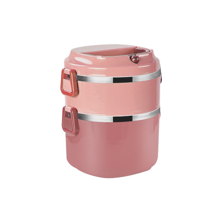 Rvs Lunchbox Voedsel Container 3 Layer Japanse Bento Lunch Box Voor Kinderen Draagbare Picknick Lekvrij Thermos Bento Box: Green