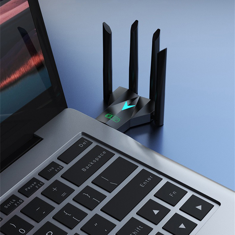 4 Antenna WiFi USB Adapter Dual Band 2.4G+5Ghz 1300Mbps Wi-Fi Dongle USB3.0 High-Speed Wireless Card Receiver For PC/Laptop Win