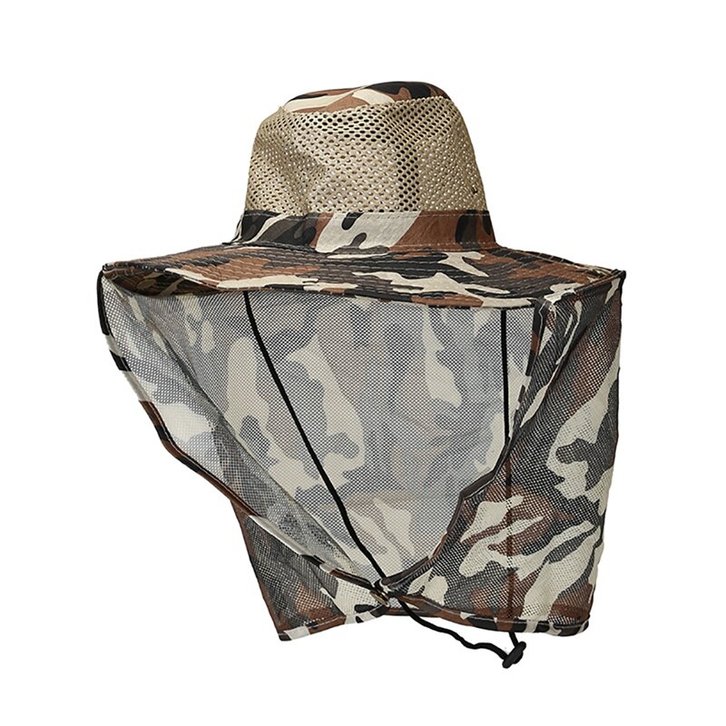 Vissen Cap Met Kin String Oor Nek Flap Cover Afneembare Sneldrogende Ademend Mesh Sport Hoed Outdoor Sportkleding Meubi
