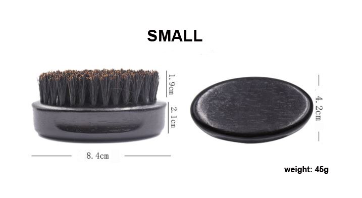 1 stk naturligt træ ornebørste skæg børste overskæg herre skæg børste ansigtshår skægpleje barberbørste værktøj: Lille  (8.4 x 4.2cm)