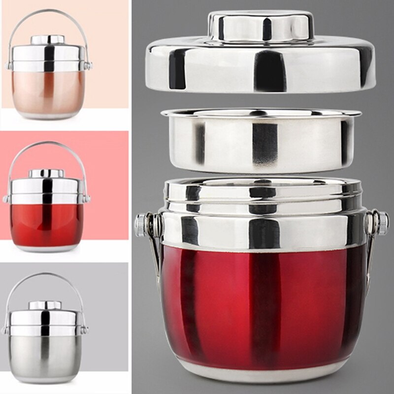 1.2L 1.5L Vacuum Thermal Stainless Steel Bento Box Japanese Style Office School Lunch Box For Kids Travel Food Container Bag Set