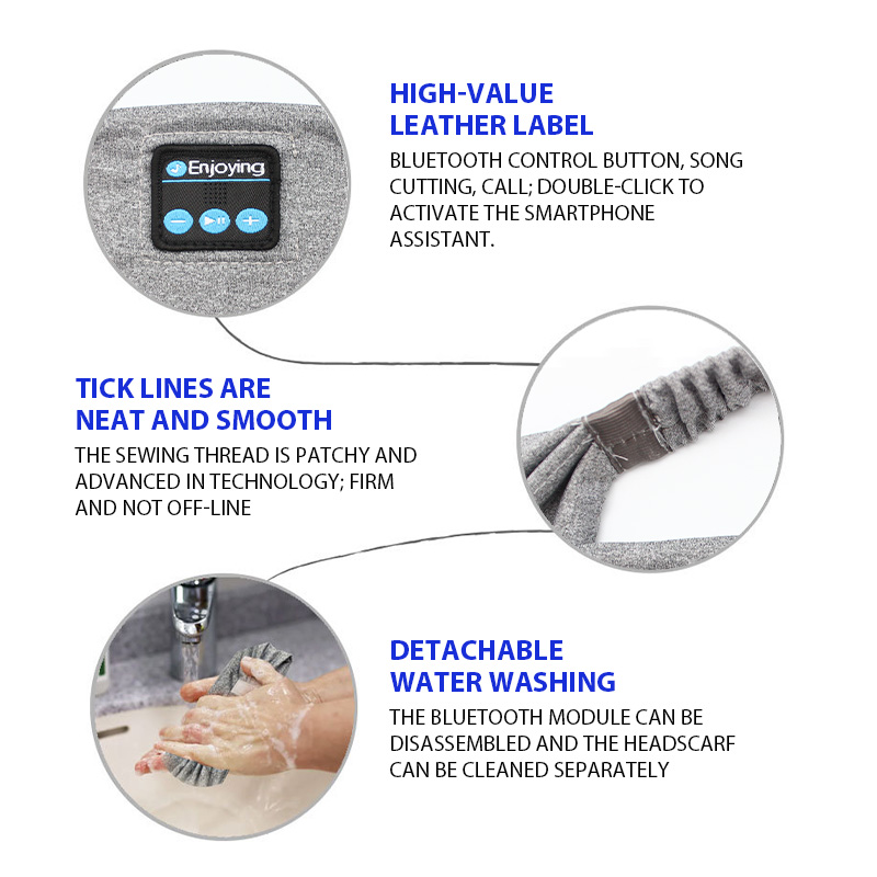 Sporthoofdbanden Draadloze Bluetooth-hoofdtelefoon Hoofdband Slaapmuziek Oogmasker Zachte elastische yoga-haarbanden Zweetbandjes voor buiten