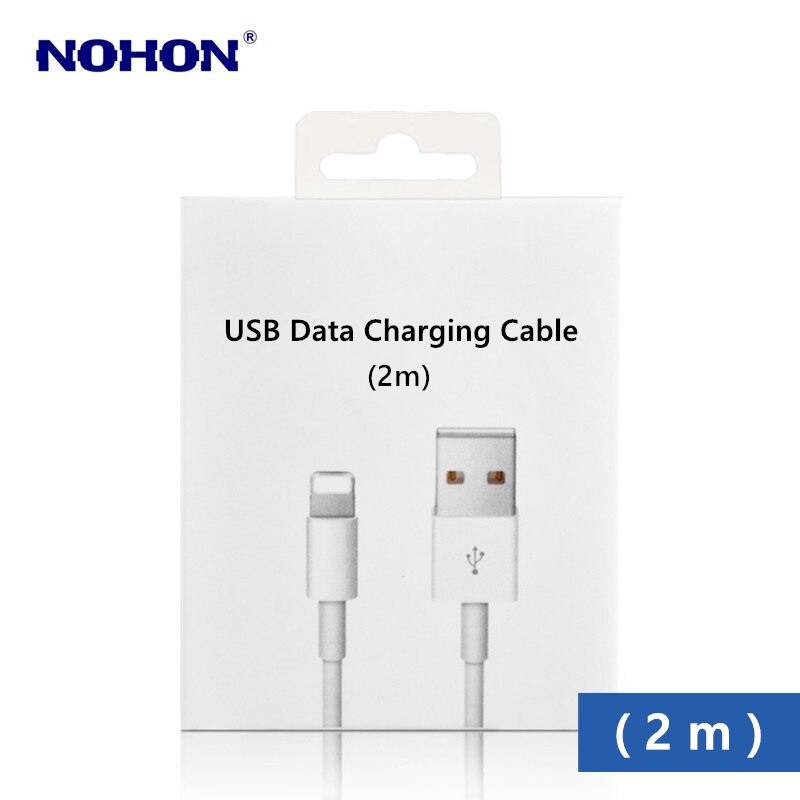 1m 2m cabo de carregamento de dados usb originais para o iphone 6s 6 7 8 plus 11 pro xs max x xr se 5S 5c 5 cabos de carregador usb com caixa de varejo: 2m