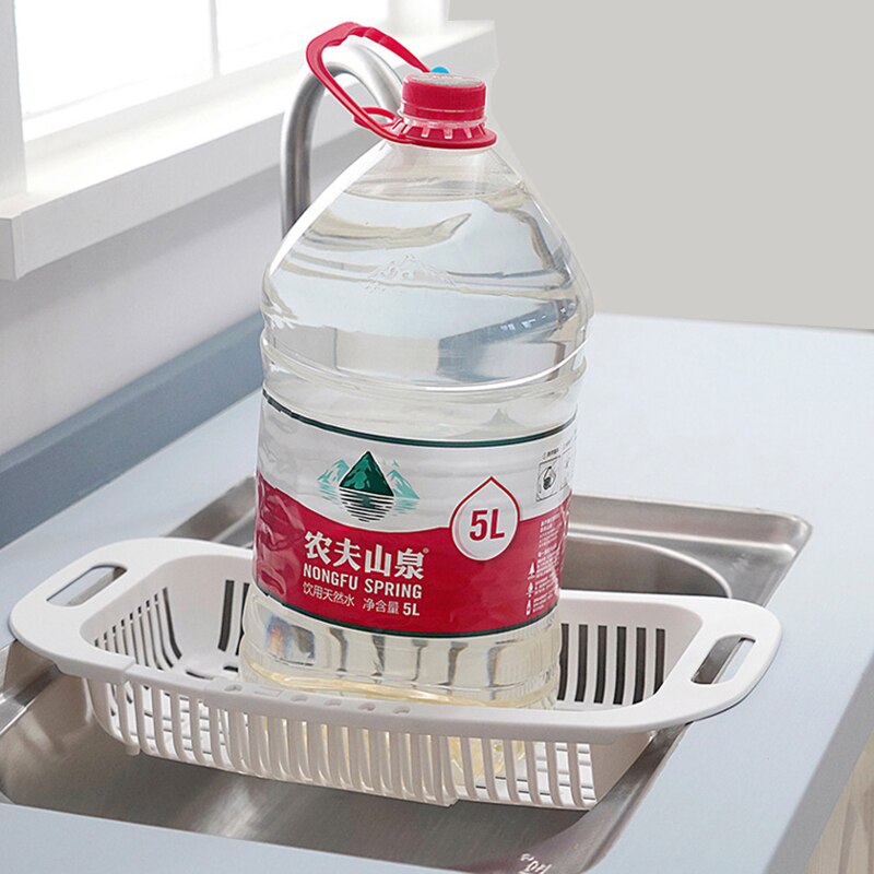 Uitschuifbare keuken opvouwbare spoelbak afdruiprek plastic filter afwasrek flexibele afdruipmand afdruiprek opvouwbare groente-afdruipmand