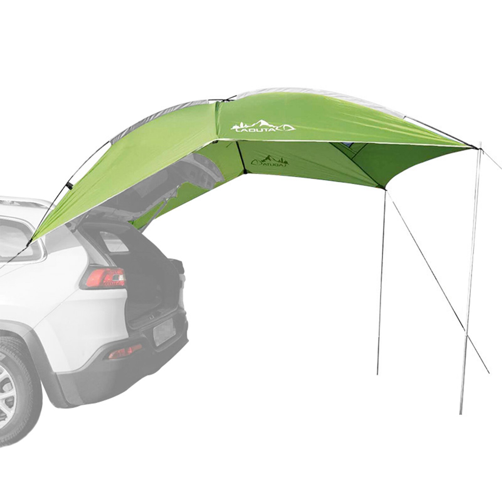 Waterproof Car Rear Tent Camping Shelter Outdoor Car Tent Beach Sun Shelter Awning Shelter: green